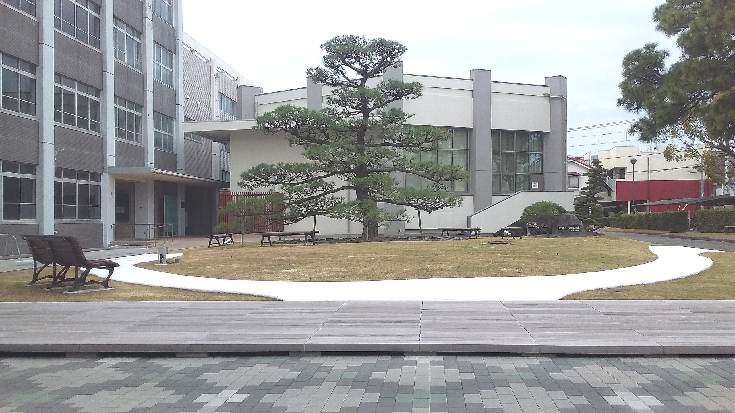 愛媛大学の芝生広場
